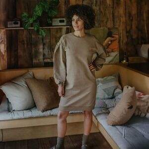 The Simple Folk The Women's Oversized Sweater Dress Walnut - Size UK10/US6 - NWT